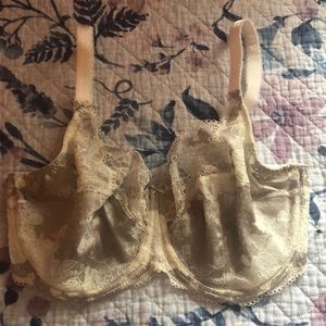 Panache White/Beige Lace Soft Cup